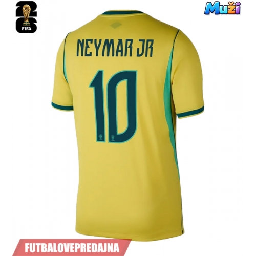Lacne Muži Futbalové dres Brazília Neymar Jr #10 MS 2026 Krátky Rukáv - Domáci